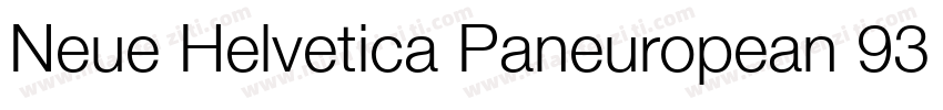 Neue Helvetica Paneuropean 93 Exten字体转换